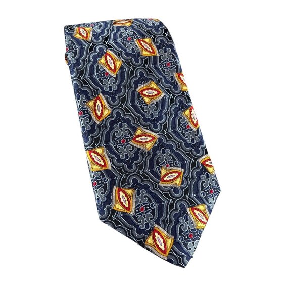 Robert Talbott Best Of Class Mens Tie Silk Geometric Embroidered Multicolor USA - Picture 12 of 12